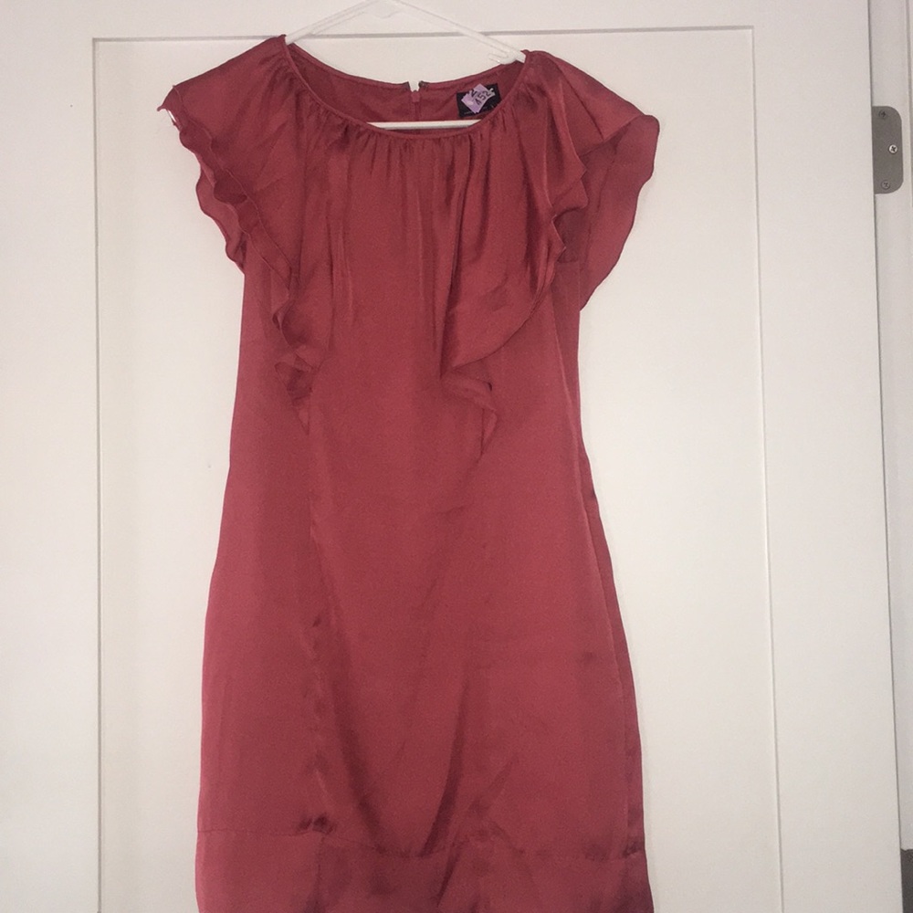 pink silk dress